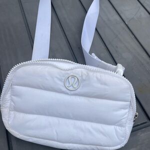 lululemon athletica White Quilted Crossbody Bag